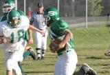 .........and racing toward the endzone