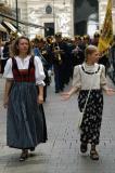 Leading the parade on Kohlmarkt from the Hofburg
