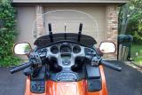 Windsheild in up position. System provides three inches total travel