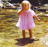 A child drinks of a beautiful place
at Hanging Rock. Lower Cascade Falls.