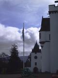 Scottish flag in front of Blair Castle. Lovely day!