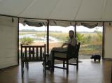 Looking out at the river from our tent