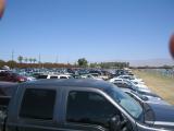 Parking Lot and Tent City from the jeep
