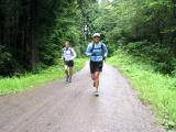 Jenny & Charlie running up Road 7000