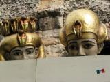 Props for Aida, outside the Arena
