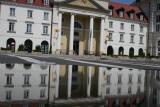 nice reflection of St. Andrew's Church and Sisters of the Canon Convent