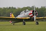 North American T6 après l'atterrissage