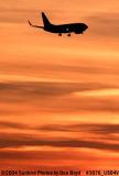Southwest Airlines B737-7H4 on final approach at sunset aviation airline stock photo #3076
