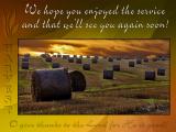 'We hope you enjoyed…' slide from the new Harvest series