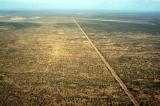 The southern boundary fence of Etosha National Park near Ongava