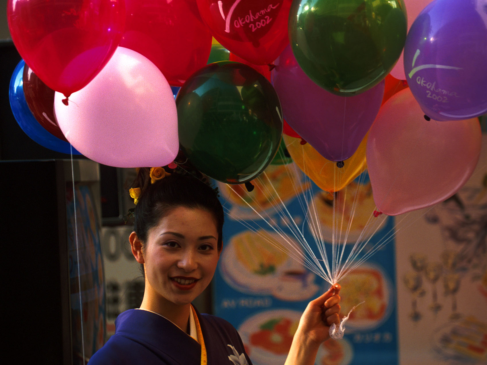balloon kimono girl