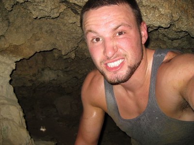 Brandon in the cave.