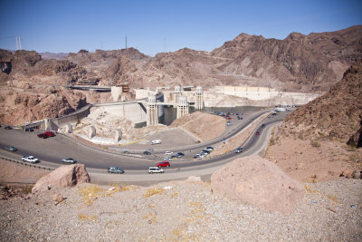 Road Switchbacks Down to Hoover Dam
