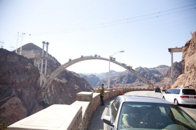 New Bridge Arch High Above the Canyon at Hoover Dam