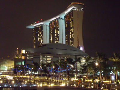 Marina Bay Sands resort hotel at night 1
