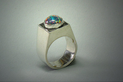 Hollow Form Constructed Ring