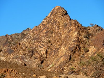 Layered rocks near Hatta pools in UAE 2.jpg