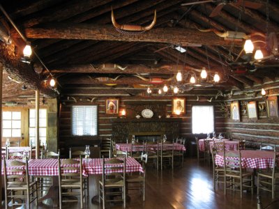 Woolaroc Lodge dining room.