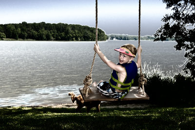 Ryan on lakeside swing