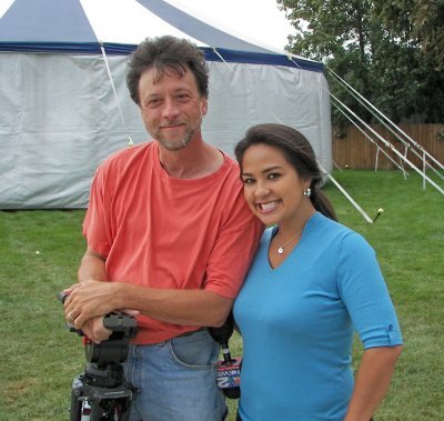 Camera Man Terry Belke and reporter Heather Ly from WGRZ-TV