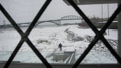 Peace Bridge in background - Canada on the left