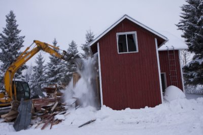 Demolition of the old house