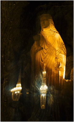 Statue of Mary, carved out of salt