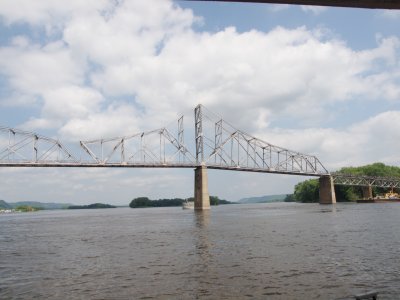 Lansing Bridge and upstream