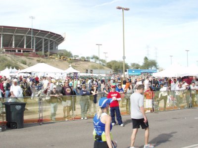 Finish area for the half marathon (near the stadium)