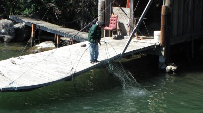 Indian Fishing Platform on the Columbia River