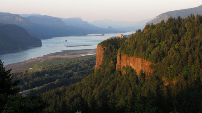 The Columbia River Gorge at Sunset