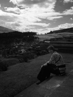 Cathie and view of Pasto