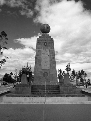 Monument marking location of the equator North of Quito