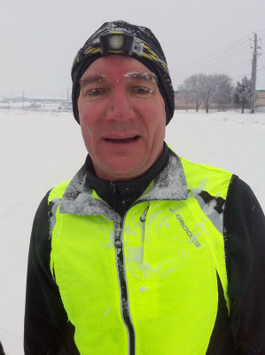 Craig after a snowy long run