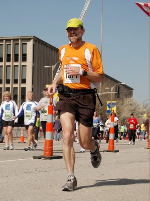 Greg nearing the finish line