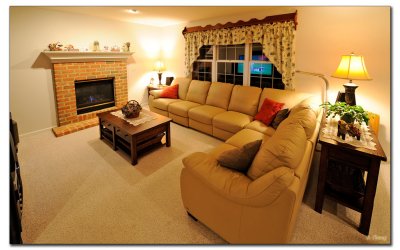 Family room with over sized Nutuzzi sectional