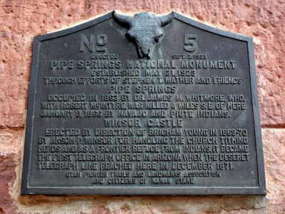 Pipe Springs Plaque