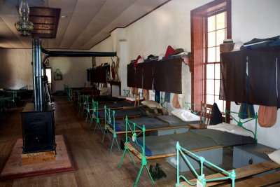 Exhibits inside Enlisted Mens Barracks