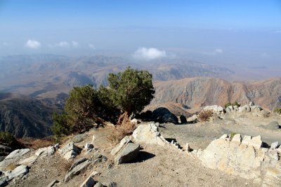 Overlooking Coachella Valley - view obscured by clouds