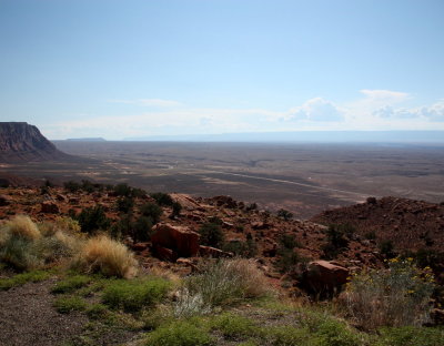 View southwest from escarpment