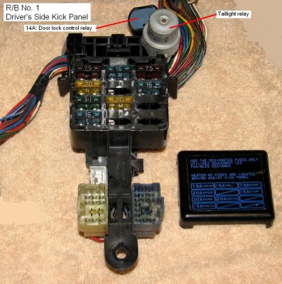 Relay Box (R/B) No 1 Driver side kick panel