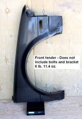 front fender weight