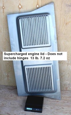 supercharged engine lid weight