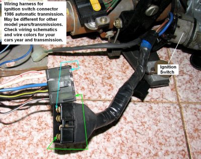 Ignition switch connector