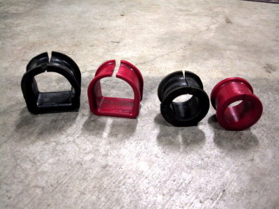 External steering rack bushings (Brent P photo)