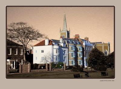 Regency Houses with St Nicholas Church Harwich 