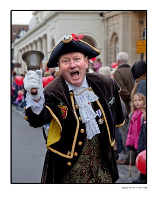 The Town Cryer tells us that Santa is on his way