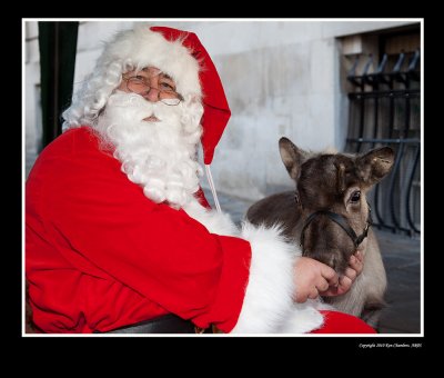 Santa and a real Reindeer
