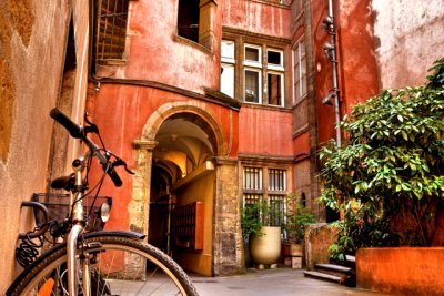 HDR- Bicycle & Courtyard