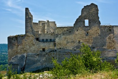 front view of the Marquis de Sade's ruined castle